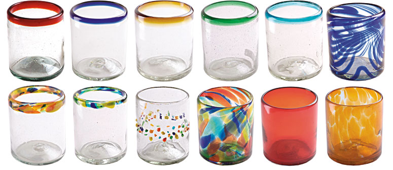 Mexican glass tumblers for restaurants